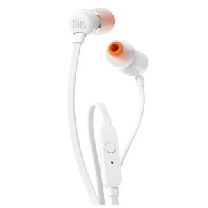 Auscultadores Intra-auriculares JBL Tune 110 / com Microfone / Conector de 3,5 / Brancos