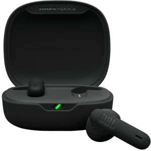 Auscultadores JBL Wave Flex Bluetooth com Estojo de Carregamento / 10h de Autonomia / Preto
