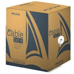 Phasak PHR 6301 Cat.6 / 305m / Cinzento RJ45 UTP Bobina de Cabo RJ45 Phasak