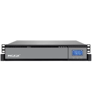 UPS Phasak Online Rack 19" 1000 VA Online LCD / 1000va-900w / 2 Saídas / Formato Rack