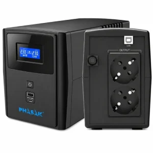 UPS Interativa Phasak SIRIUS 1000 VA / 1000 Va-600 W / 2 Saídas / Formato Torre