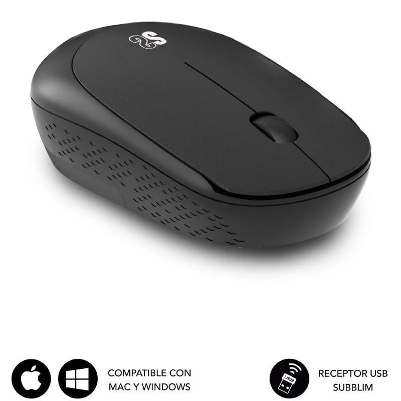 Conjunto de Rato e Tapete de Rato sem Fios Subblim Harmony Preto / Até 1200 DPI - Image 5