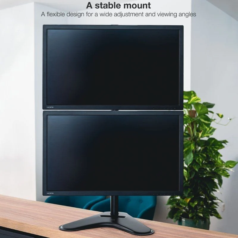 Tooq Db1703tnv-b Suporte de Monitor de Secretária para 2 Monitores / Giratório / Inclinado / Até 9kg - Image 4