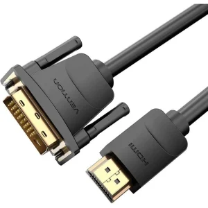 Vention ABFBI / Cabo Conversor DVI Macho - HDMI Macho / 3m / Preto
