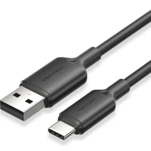 Vention CTQBF USB 2.0 Tipo C / USB Tipo C Macho - USB Macho / Até 60W / 480mbps / 1m / Preto