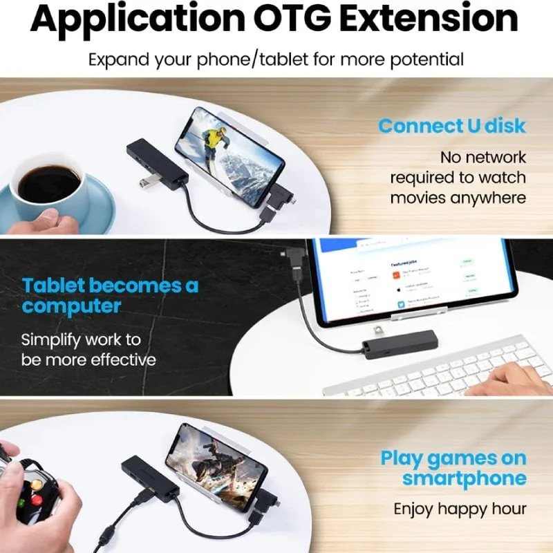 Hub USB 3.0 Vention Chlbb-scb2 / 4xusb / 1xusb Type-c PD - Image 5