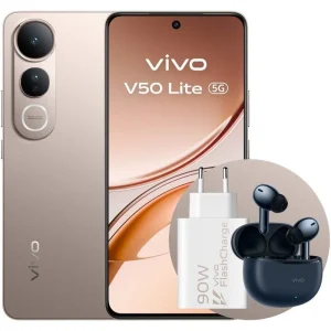 Vivo V50 Lite 8GB / 256GB / 6.77" / 5G / Smartphone em Ouro Titânio