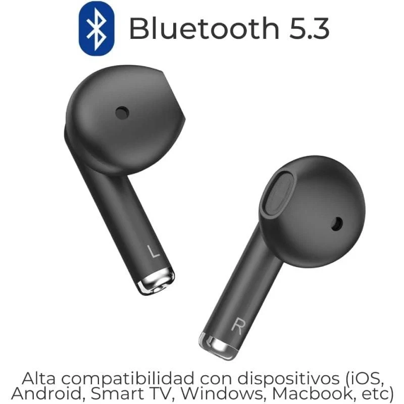 Auscultadores Bluetooth ZTE Buds 2 com Estojo de Carregamento / 5h de Autonomia / Preto - Image 4